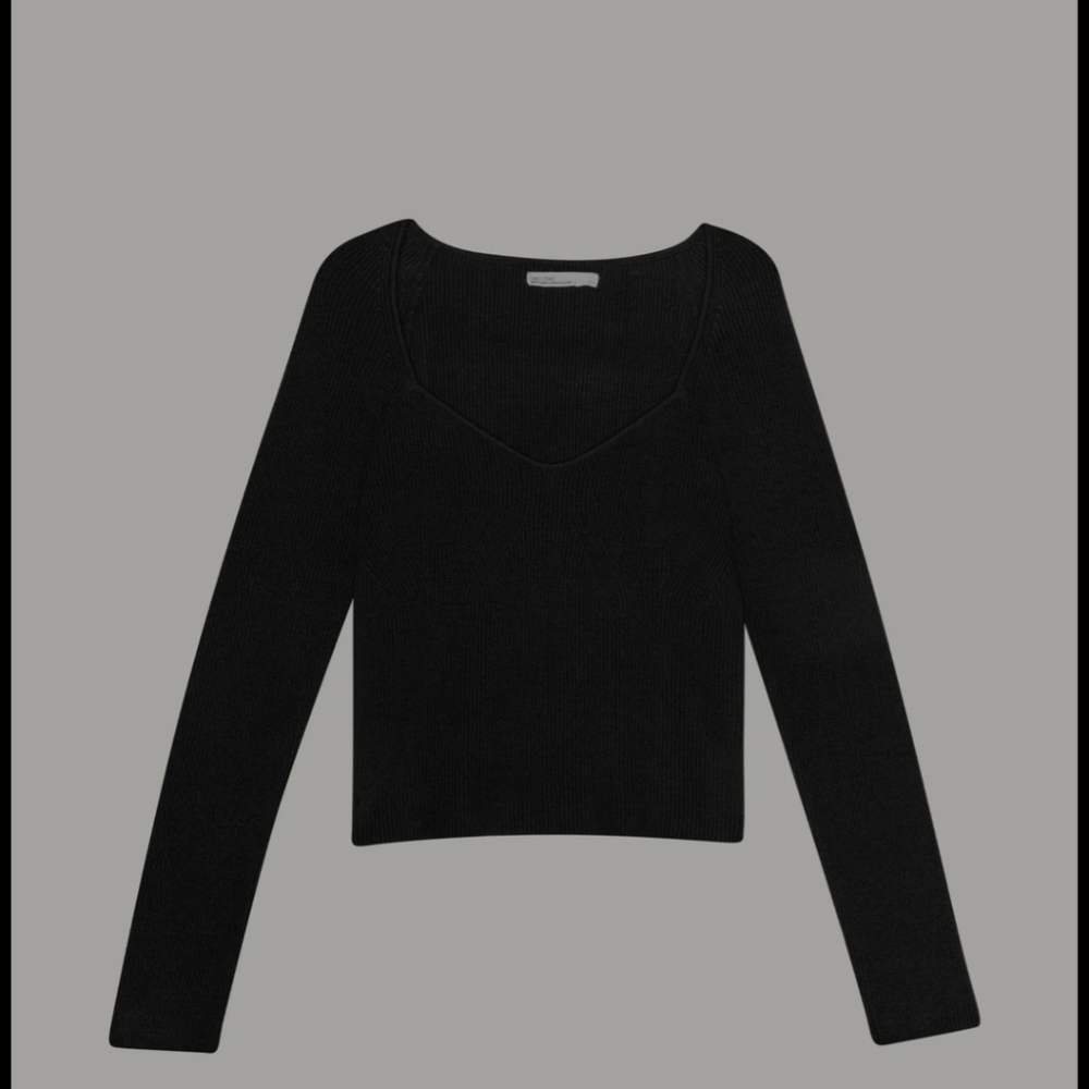 OAK + FORT Black Knit Sweater